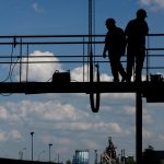 construction gang way used in pumping concrete